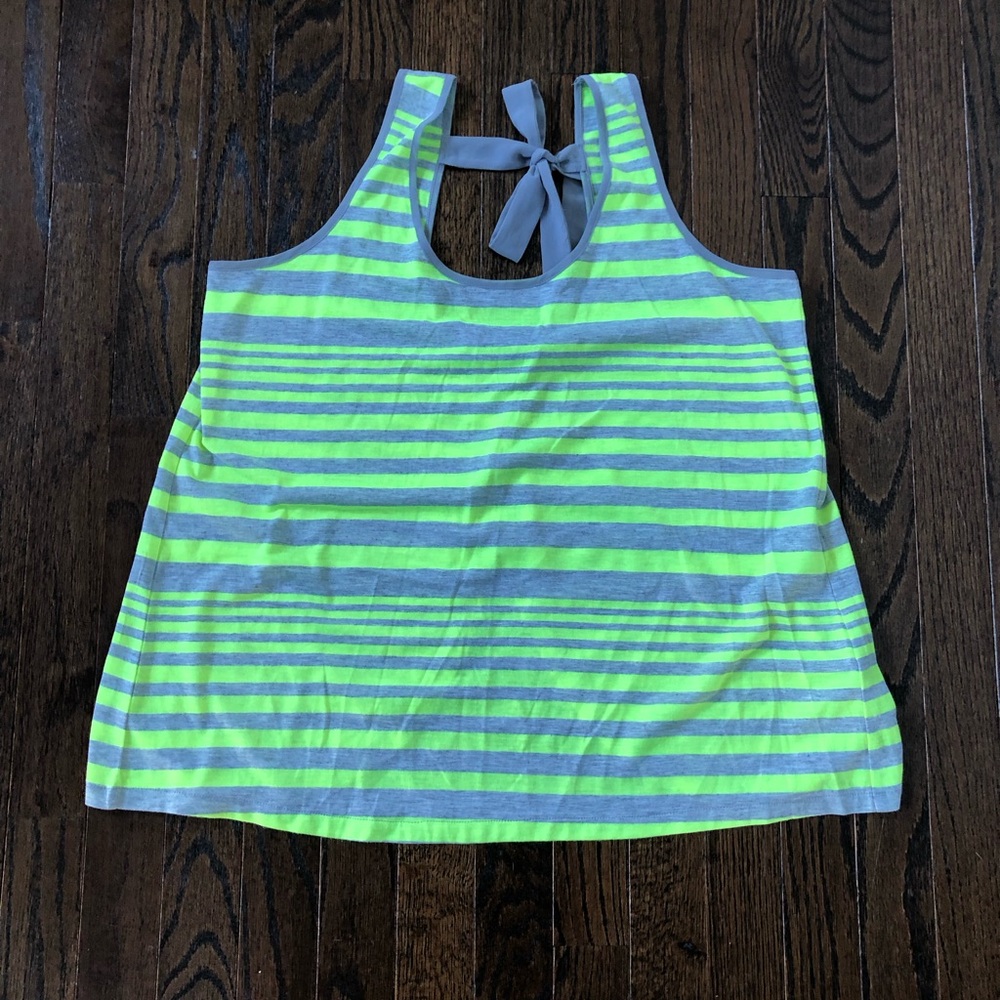 Outback Red Women’s L Neon Fluorescent Yellow/Grat Sleeveless Tulip Back Tank